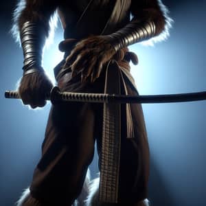 Khajiit Monk with Kama Weapon in Moonlight