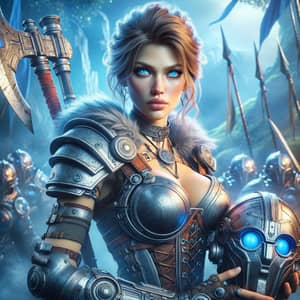 Epic Female Viking Warrior Fantasy Art