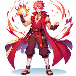 Natsu Dragneel: Anime-inspired Character with Spiky Pink Hair