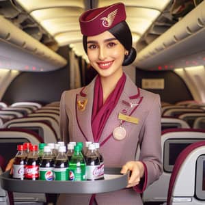 Qatar Airways Flight Attendant In-Flight Service