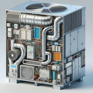 Detailed 3D Model of Air Handler Unit - Components Showcase