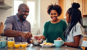 Joyful Family Breakfast Moments