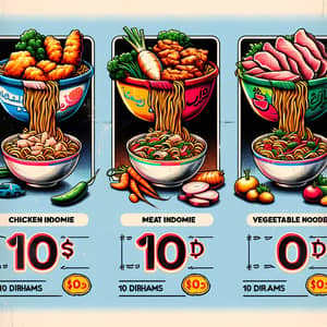 Delicious Indomie - Chicken, Meat, Vegetable | Only 10 Dirhams Each