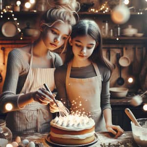 Magical Cake Baking with Teen Girls