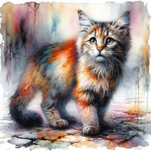 Lost Cat Watercolor Art: A Touch of Melancholy