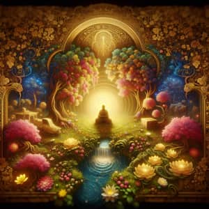 Serene Mystical Garden: A Spiritual Journey