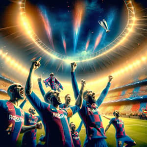 Barcelona's Sixth Champions League Victory Celebration