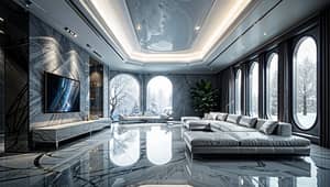 Futuristic Interior Design with Innovative Technology