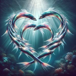 Magical Fish Heart Design | Underwater Art