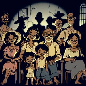 Colombian Family Disney-Style Portrayal