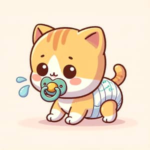 Cute Newborn Kitten Learning to Crawl | Adorable Cartoon Scene