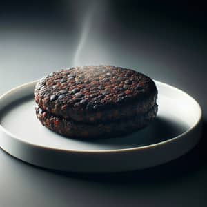 Vegan Black Bean Patty on White Plate | Clean Eating Delight