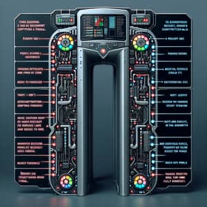 Advanced Metal Detector for Guilt or Innocence Determination | Modern Shopping Mall Security