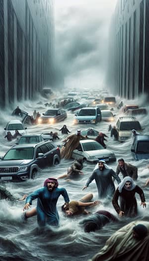 Horrifying Flood Scene: Dubai Panic