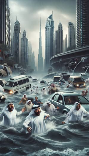 Catastrophic Floods in Dubai: A Desperate Escape