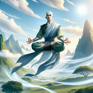 Avatar Airbender Master Levitating - Serene Wind Symphony