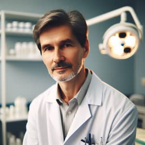 Expert Russian Doctor in Lab Coat - Medical Professional