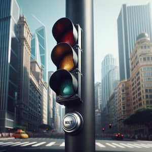 Urban Cityscape with Vibrant Architecture and Traffic Signal