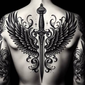 Sword with Wings: Traditional American Tattoo Design