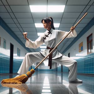 A Kung Fu Janitor: Martial Arts Meets Cleanliness