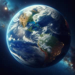 Stunning View of Earth from Outer Space | Majestic Blue Marble