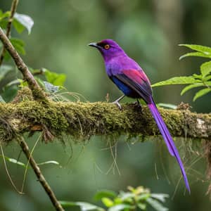 Purple Bird with Stinger - Nature's Wonder