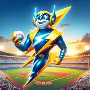 Dynamic Thunderbolt Baseball Team Mascot