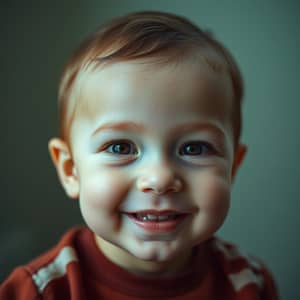 Stunning Portrait of a Happy 2-Year-Old Baby