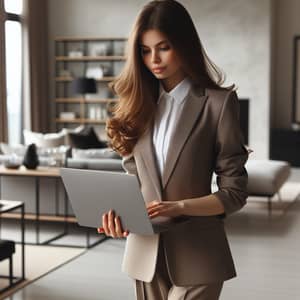 Brown-Haired Interior Designer in Modern Apartment | Portfolio