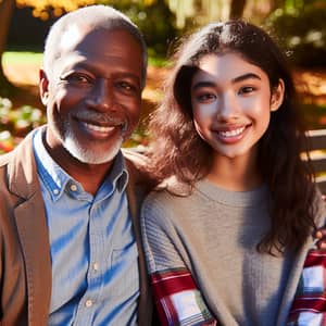 Multicultural Family Enjoying Autumn in the Park