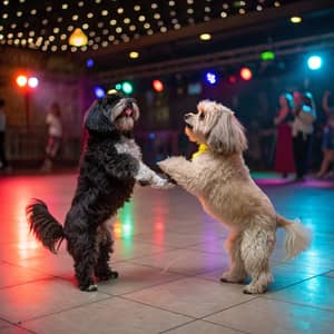 Dancing Shih Tzus: Nightclub Fun