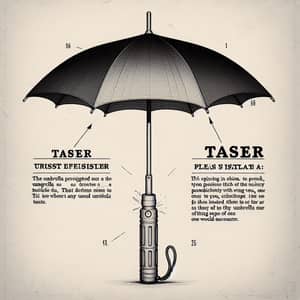 Unique Umbrella with Innovative Design and Built-in Taser