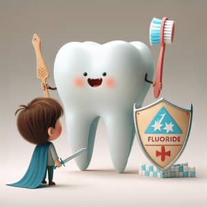 Enchanting Dental Health Tale: Gallant Fluoride Warrior