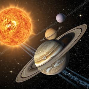 Stunning Solar System Artwork Featuring Saturn