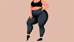 Fashionable Plus-Size Leggings Model | Body Positive Fashion