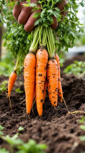 Successful Carrot Harvest: Vibrant & Abundant