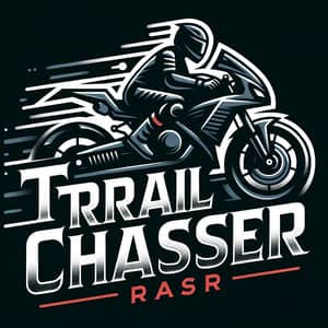 Trail Chaser Motorcycle Logo | Adventure Typography Design