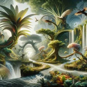 Surrealistic Amazon Rainforest Landscape - Imaginative Journey