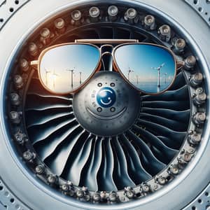 Turbofan Engine Wearing Glasses