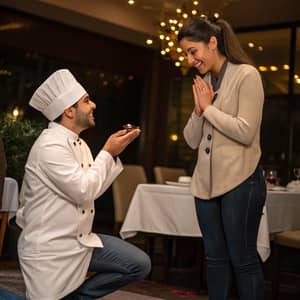 Chef Proposes to Teacher: A Romantic Gesture