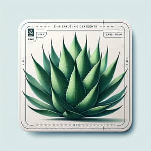 Detailed Agave Sheet PNG for Label Design