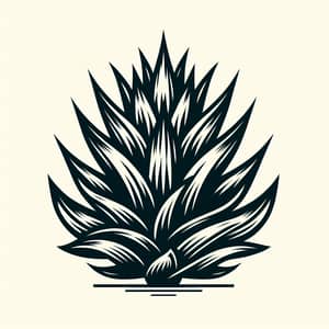 Vector Style Agave Plant for Bottle Label Design