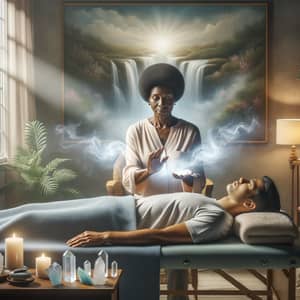 Serene Reiki Healing Session: Therapist Energy Transfer