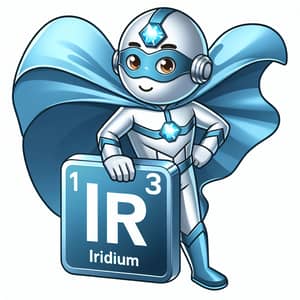 Iridium Cartoon Superhero: Fun & Imaginative Depiction