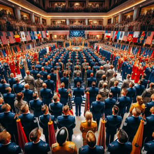 Air Force Eagles Induction Ceremony - Vibrant Color Palette