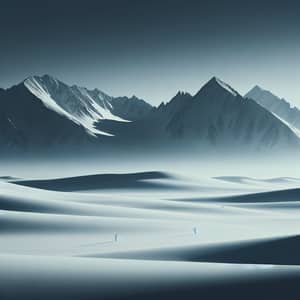 Tranquil Snowy Mountains Landscape