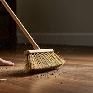 HD Image of a Broom Cleaning - High Quality