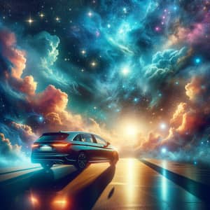 Magical Sky with Moving Car – Enchanting Imagery