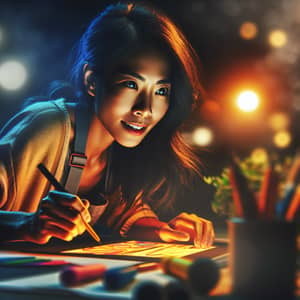 Vibrant Asian Female Graphic Designer | Creative Portrait