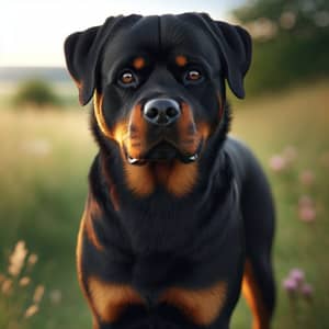 German Rottweiler | Robust Build, Black Coat with Rust Markings